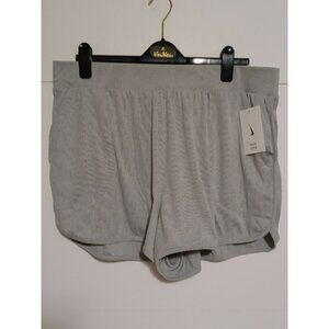 Women's Plus Size 1X Nike Yoga Athletic Training Lounge Shorts Gray CU9000-077